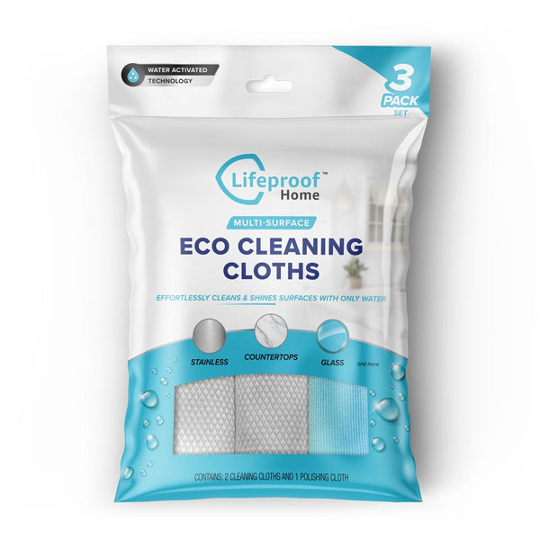 Lifeproof® Streakless Microfiber Eco Cleaning Cloth 3-Pack Set